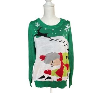 NWT: TIPSY ELVES: Sweater ‘Grandma Got Run Over by a Reindeer’ Size Large